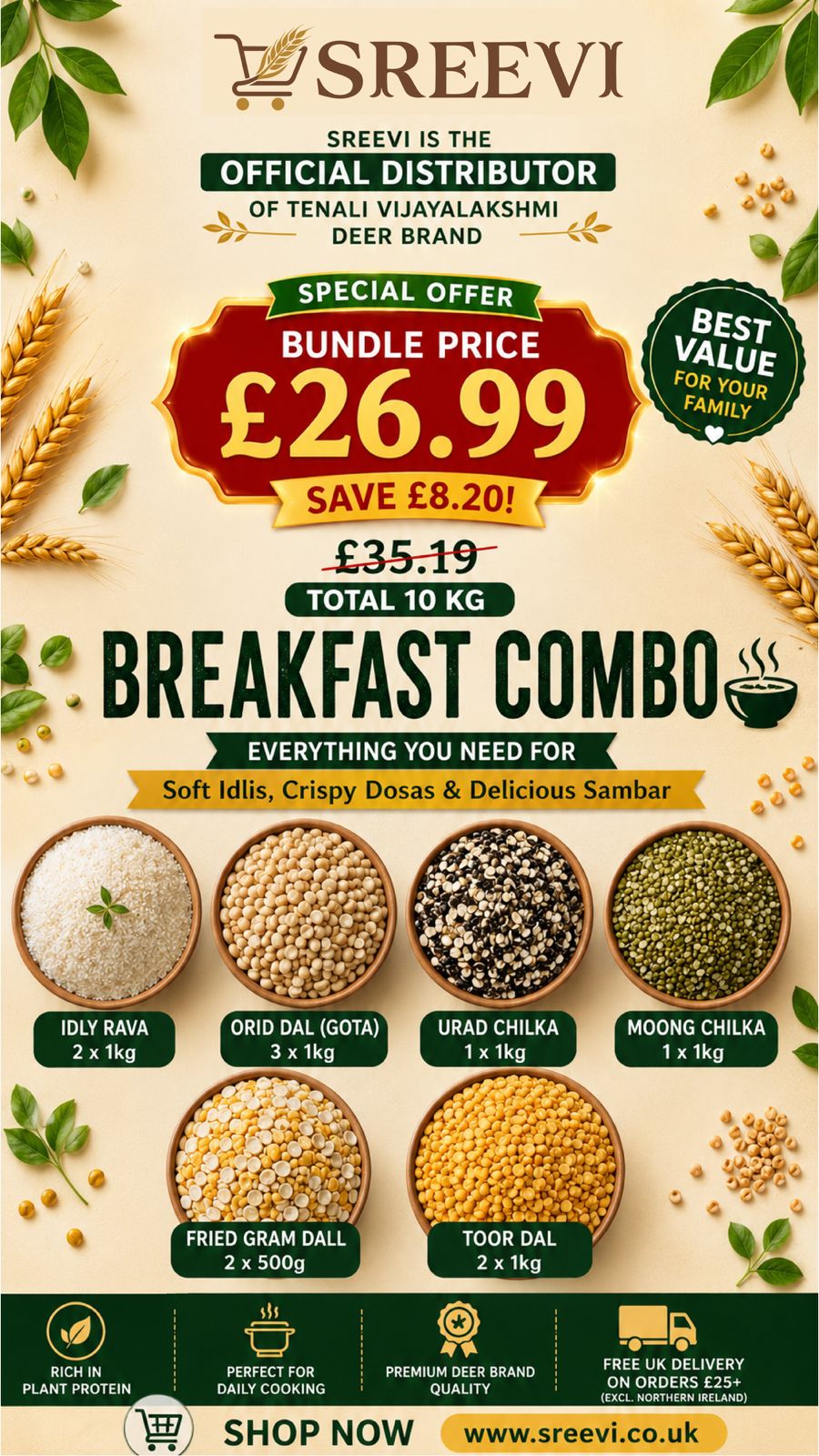 South Indian Breakfast Combo – 10 kg